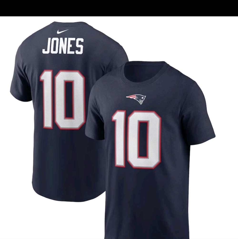 NFL Blue and Red Patriots Short Sleeve Tee